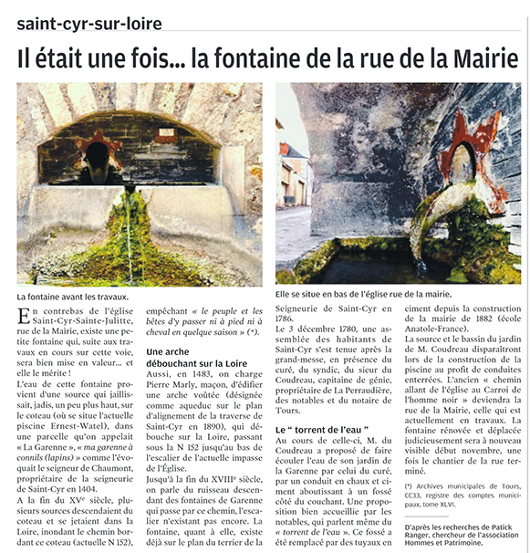 Il était une fois… la fontaine de la rue de la mairie