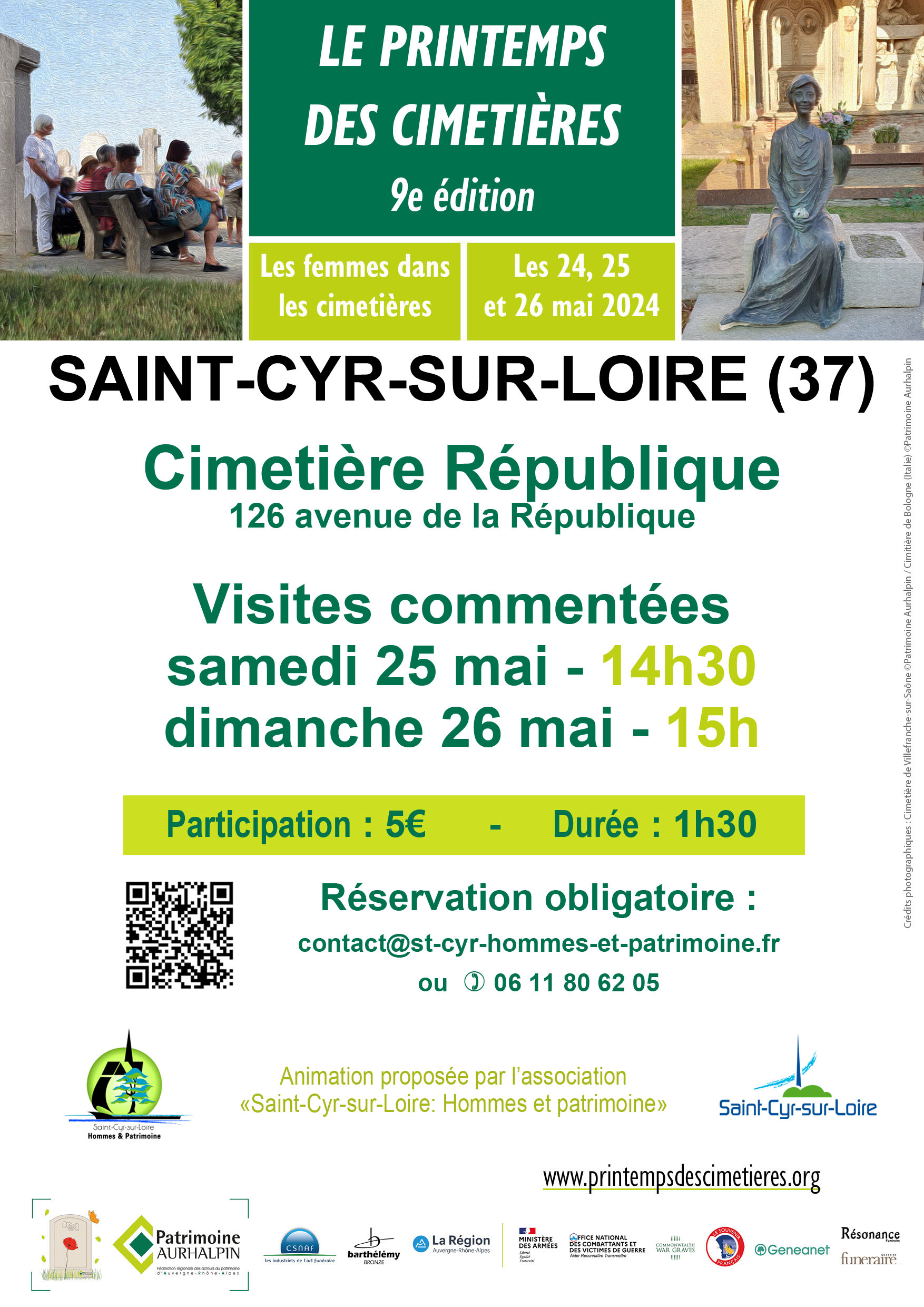 25 et 26 mai 2024 – Visite du cimetière République dans le cadre du « 9e printemps des cimetières »